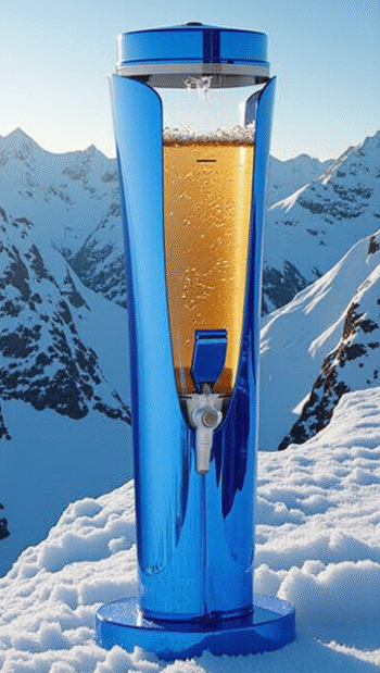 Metallic Blue Beer Tower - Image 7
