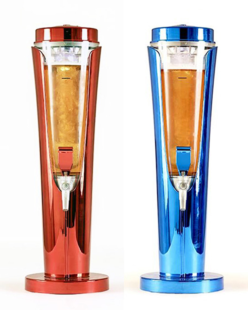 Beer Tower Drink Dispenser with Three Taps LED Light and Ice Tube - China  Beer Tower Dispenser and Beer Dispenser Tower price