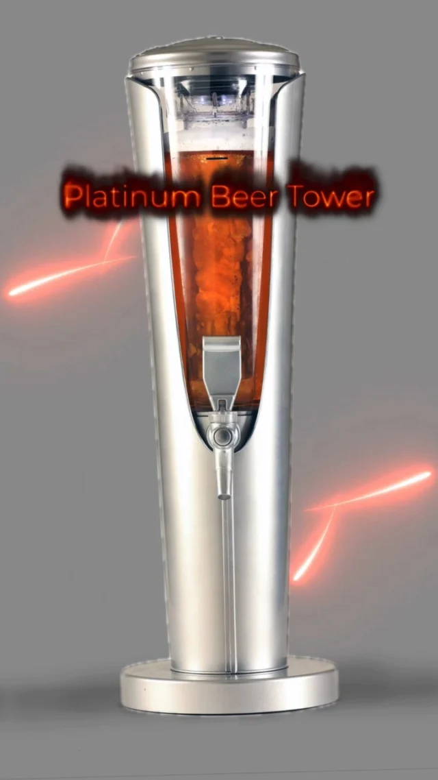 Our Premium 2.5lt Beer Towers for Clubs, Hotels, Bars & Restaurants. Keeps Beer 'Icy Cold'. Custom Branded.Trade Rates.🍻 Shop: link in Bio #beertower #beertowers #beertube #beertubes #platinumtower #beer #premium #quality